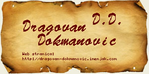 Dragovan Dokmanović vizit kartica